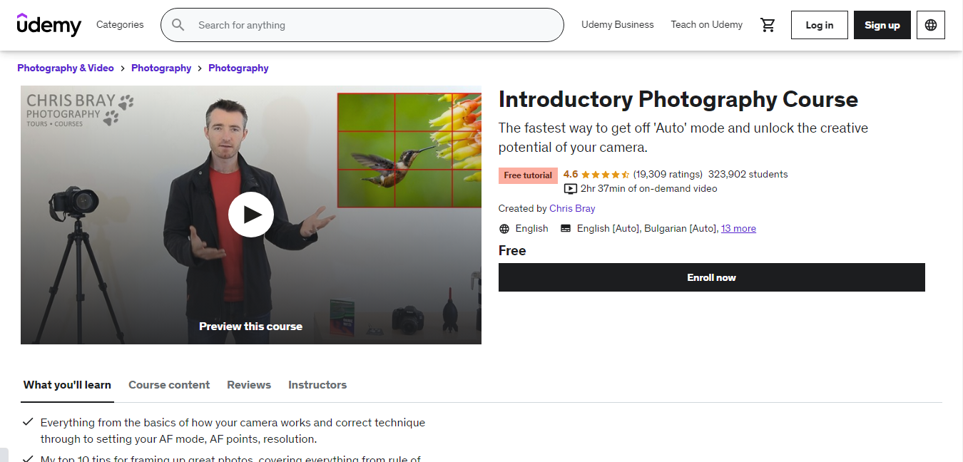 Introductory Photography Course